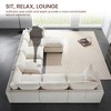 118" Chenille U-Shaped Modular Sectional Sofa with Storage Ottoman - 4 of 4