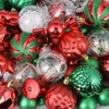 Aoibox 111 Pack Shatterproof Christmas Ball Ornaments Assorted Matte Glitter Diamond Bell Star for Xmas Tree Holiday Indoor Decor Red Green - 3 of 3
