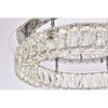 Elegant Lighting Monroe 1 - Light Flush Mount in  Chrome - 4 of 4