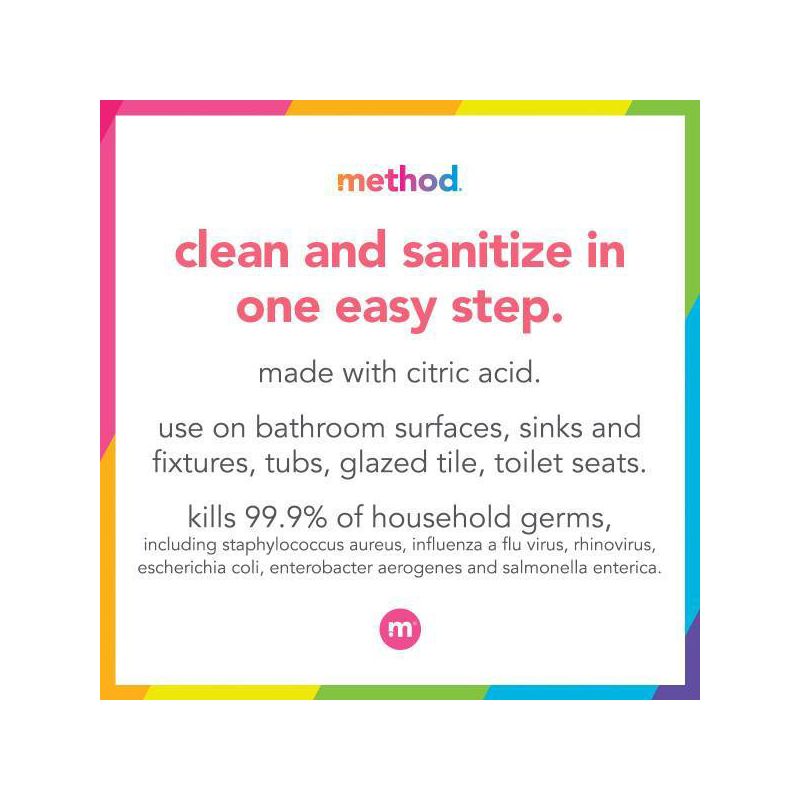 Method Spearmint Antibacterial Bathroom Cleaner Spray Bottle - 28 fl oz, 5 of 10