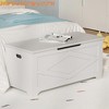Storage Chest Wooden Toy Storage Bench, Modern Style Lift-Top Toy Chest with Safety Hinge for Entryway Supports 300 Lb - 4 of 4