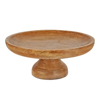 Wood Decorative Bowl - Footed and Oblong