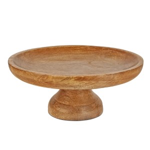 Wood Decorative Bowl - Footed and Oblong - 1 of 4