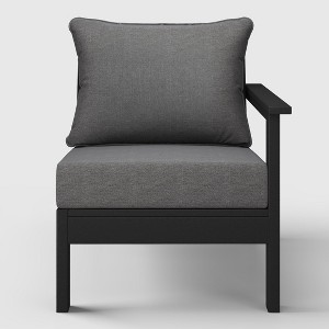 WestinTrends  Avalon Outdoor Patio HDPE Right Arm Facing Sectional Corner Club Chair with Patio Cushions - 1 of 4