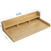 FONTOI Laundry Shelf Topper with Edge, Washer Dryer Countertop, Double Layer Organizer for Washer and Dryer Laundry, Natural Wood, 27.5"*12"*54" - 3 of 4