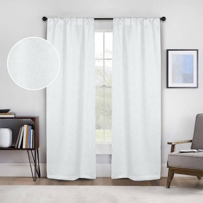 Bohemian Textured Room Darkening Semi-Blackout Curtains, Set of 2 by Blue Nile Mills