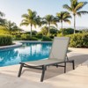 Hyleory Adjustable Aluminum Folding Chaise Lounge - Locking Legs for Secure Relaxation - 2 of 4
