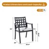 2-Piece Cast Aluminum Outdoor Dining Chairs with Lattice Back & Sunbrella Fabric Cushions,Weather-Resistant Patio Seating Set-The Pop Home - 4 of 4