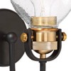 Minka Lavery Modern Wall Light Sconce Lustrous Bronze Hardwired 6 1/2" Fixture Clear Seedy Glass Shade for Bedroom Bathroom Vanity - 2 of 3