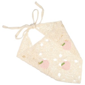 Unique Bargains Women's Fashion Hollow Triangle Headwrap 21.26"x10.24" Beige 1 Pc - 1 of 4