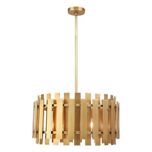 Livex Lighting Greenwich 4 - Light Chandelier in  Natural Brass - 1 of 4