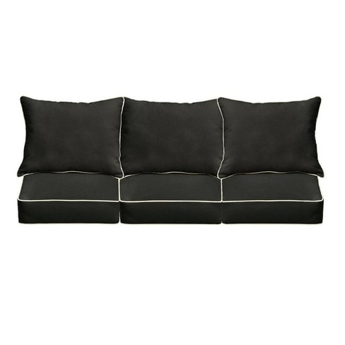 Black and 2024 white sunbrella cushions