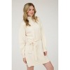 August Sky Women's Tie Waist Front Seam Mini Sweater Dress - 3 of 4