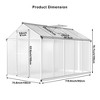 6x10 FT Greenhouse for Outdoors, Polycarbonate Greenhouse with Quick Setup Structure and Roof Vent - 3 of 4