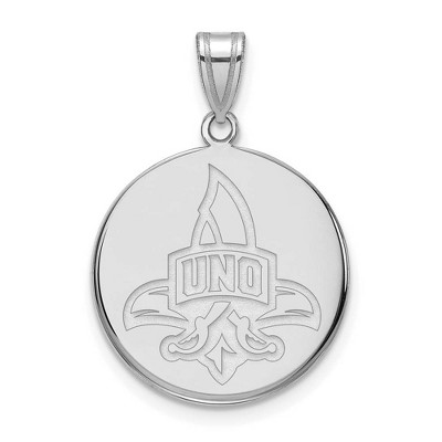 Black Bow Jewelry 10k White Gold New Orleans Privateers NCAA Large Pendant