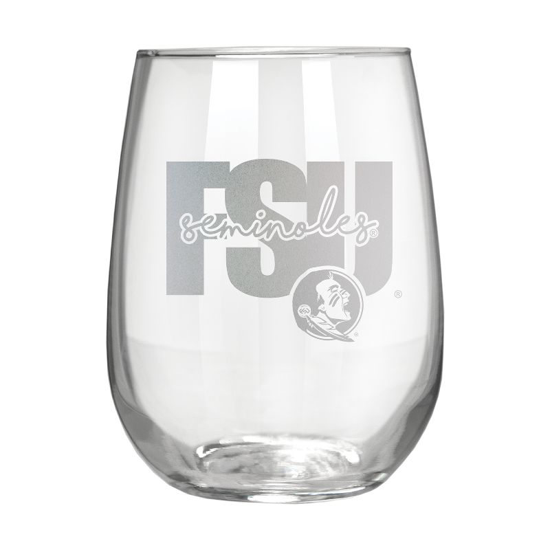 NCAA Florida State Seminoles The Vino Stemless 17oz Wine Glass - Clear, 1 of 2