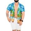 LA LEELA Mens Hawaiian Shirts Short Sleeve Button Down Shirt Men's Tropical Shirts Casual Holiday Summer Party Shirts for Men Funny - 2 of 4