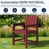 Hyleory Modern HDPE Outdoor Dining Armchair, Weather-Resistant Patio Chair with Classic Slat Back - 4 of 4