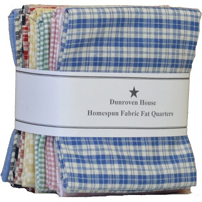 Dunroven Homespun 18"X21" Fat Quarters 12pcs-White & Cream