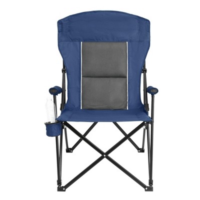 Anybear High Back Lawn Chair, Support 250LBS, Portable Collapsible Chair with Cup Holder
