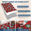 GustoWave Christmas Winter Snowflake Washable Area Rug for Living Room, Bedroom, Red - 4 of 4