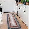 Washable Runner Rug, Non Slip Braided Print Low Pile Carpet for Hallway, Kitchen, or Bathroom - 2 of 4