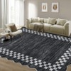 Washable Area Rug Soft Non-Slip Scalloped Carpet - 2 of 4