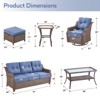 Buenhomino High Back Outdoor Furniture with 6-inch Extra Thick Cushions, Patio Furniture Set with Swivel Chairs, 7 PCS Wicker Conversation Set - 3 of 4