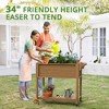 Arceso Raised Garden Beds Outdoor, 40 Inch  Raised Garden Bed with Wheels Lockable & Handlebar, with Legs, HDPS Weather Resistant Garden Planter - 2 of 4