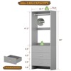 Aheaplus 24'' Freestanding Closet Organizer System with Hanging Rods and Drawers - 3 of 4