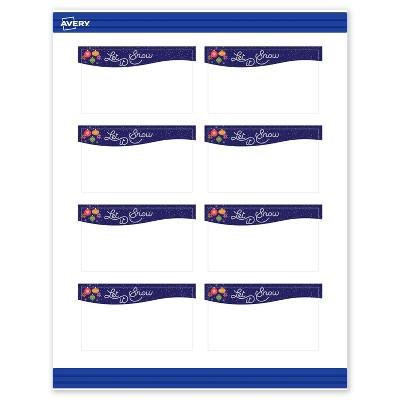Avery Business Cards, 2" x 3-1/2", Silver-Snowflakes, Matte, 80ct
