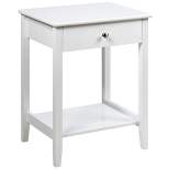 Costway Nightstand End Table Storage Display Bedroom Furniture Drawer Shelf Beside White\Brown\Grey