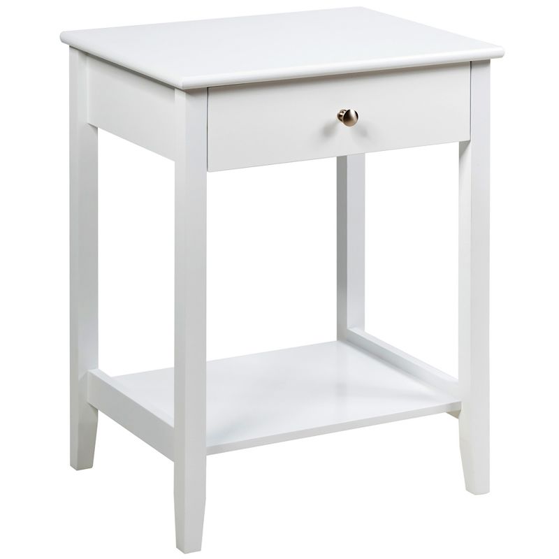 Costway Nightstand End Table Storage Display Bedroom Furniture Drawer Shelf Beside White\Brown\Grey, 1 of 13