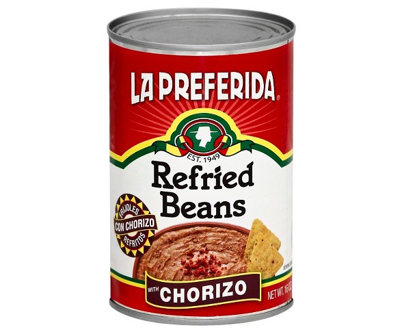 La Preferida Refried Beans with Chorizo 16 oz