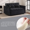 TiramisuBest 3 in 1 Velvet Sleeper Sofa Bed Adjustable Backrest Pull Out Couch with Armrests Storage Pockets and 2 Pillows for Living Room - 3 of 4