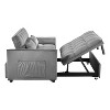 Racxily 3-in-1 Pull Out Couch Bed with Reclining Backrest and Pillows, Sofabed Chair Full Convertible Sleeper Loveseat for Living Room, Home or Office - 3 of 4