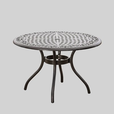 Bronze Cast Aluminum 5-Piece Patio Dining Set with Scroll Design