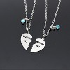 Friendship Gift, Weirdo 1 Weirdo 2 Split Heart Pendant Necklaces BFF Gift for Best Friend - 4 of 4