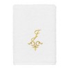 Linum Home Textiles 100% Turkish Cotton MONICA Gold Thread 3PC Embellished Towel Set - 4 of 4