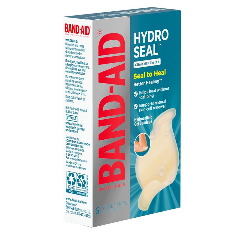Band-Aid Brand Hydro Seal Large All Purpose Adhesive Bandages- 6ct, 5 of 10