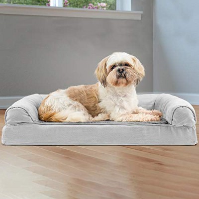 Gray Medium Orthopedic Foam Elevated Pet Sofa Bed