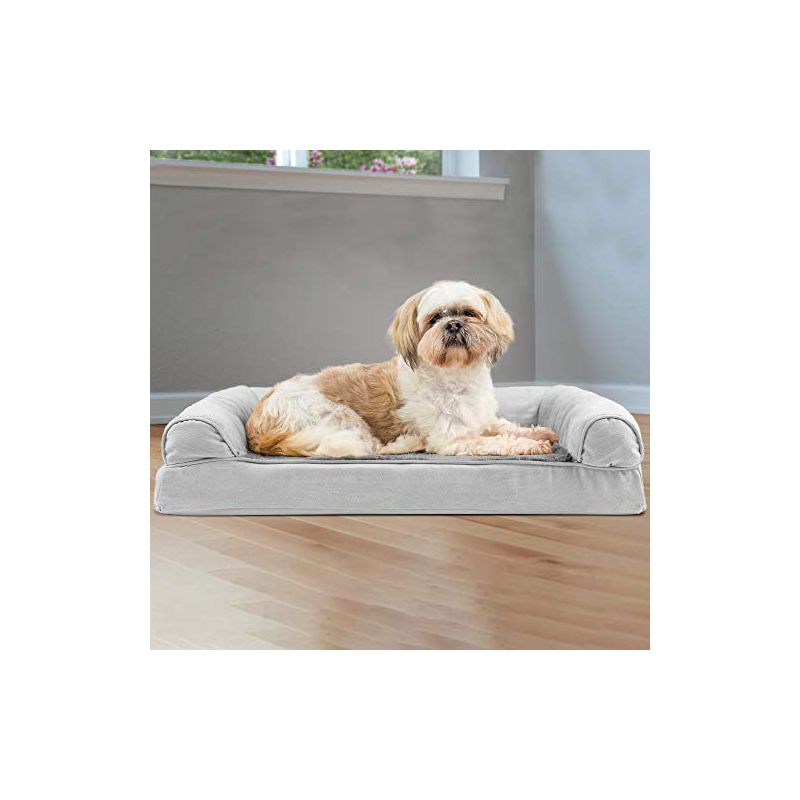 FurHaven Plush & Suede Orthopedic Sofa Dog Bed, 3 of 4