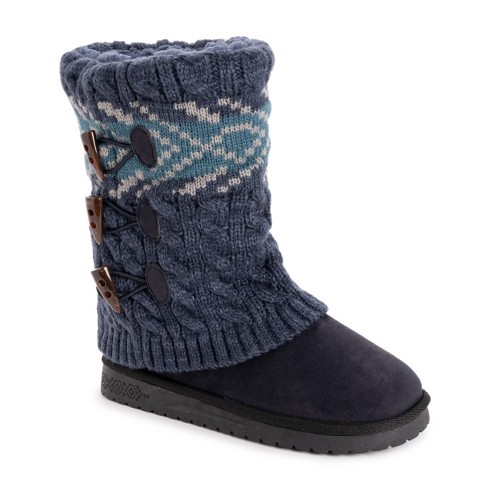 Muk Luks Women's Bootie Slippers, Blue, Small/Medium : : Clothing,  Shoes & Accessories