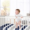 Sweet Jojo Designs Gender Neutral Baby Fitted Crib Sheet Stripe Navy Blue Grey and White - 2 of 4
