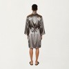 Anna-Kaci Men's Satin Robe with Shawl Collar Waist Tie and Front Pockets - 4 of 4