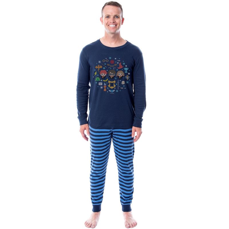 Harry Potter Golden Trio Icons Sweater Tight Fit Family Pajama Set, 3 of 5