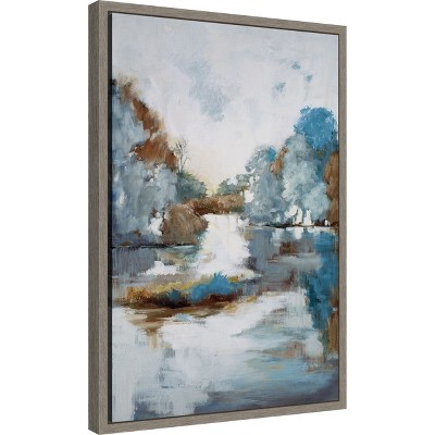 Amanti Art Finding Center Forest Creek by Mary Parker Buckley Canvas Wall Art Print Framed 16 x 23-in.