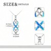 Irish Celtic Knot Created Opal Pendant Necklace 18 Black Necklaces for Women Men Well packed, elegant box. - 3 of 4