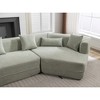 DOMETOUR Modern Minimalist Upholstered Sectional Sofa for Living Room, Modular Sofa Set with Pillows - 4 of 4