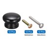 Unique Bargains Round Wood Drawer Cabinets Knobs and Pulls with Screws 12 Pcs - 3 of 4